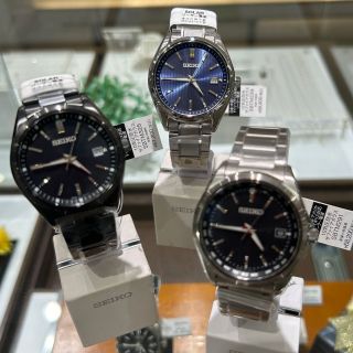 【新品電池/稼働品】SEIKO Exceline レクタンギュター　青針　3針 467c77849f7b7035d26765e3b75911