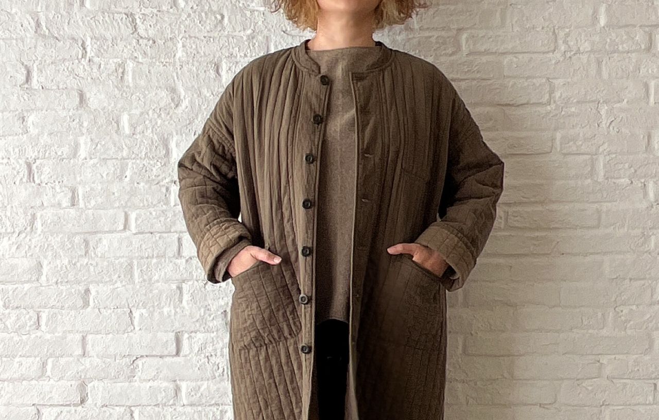 W POINT】アンティークキルト ストライプ コート | pas de calais