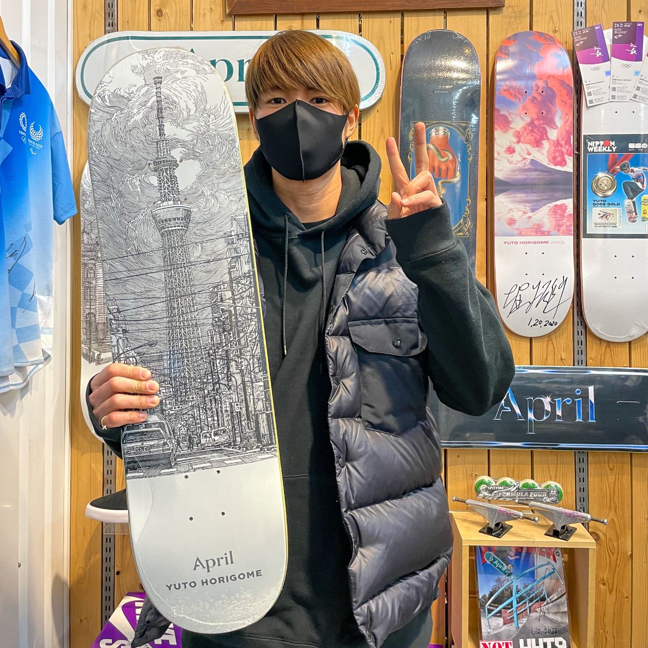 7.8インチ スケボーデッキ 堀米悠斗 APRIL DECK TEAM OG 再入荷】APRIL SKATEBOARDS YUTO HORIGOME CAKE 8.0 DECK (エイプリル