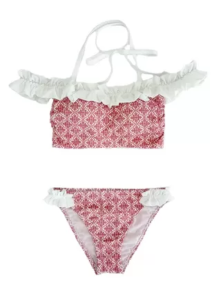 【未使用】PEAK&PINE オフショルダー水着 ホワイト9M フリルがかわいいオフショルダー水着♡≪ | グランデュオ立川
