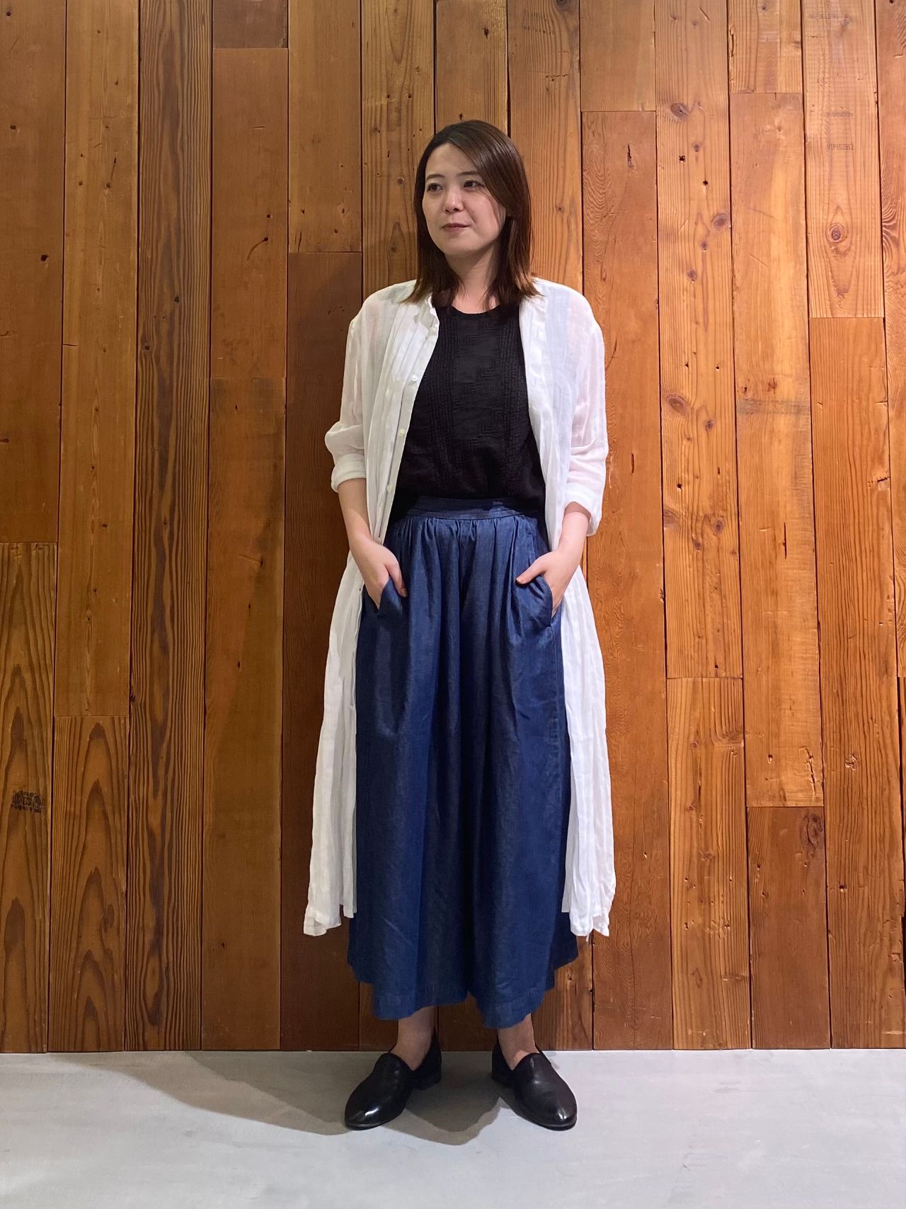 【pas de calais】ブロックプリントサルエルパンツ✳︎新品タグ付き pas de calais】ブロックプリントサルエルパンツ✳︎新品タグ付き