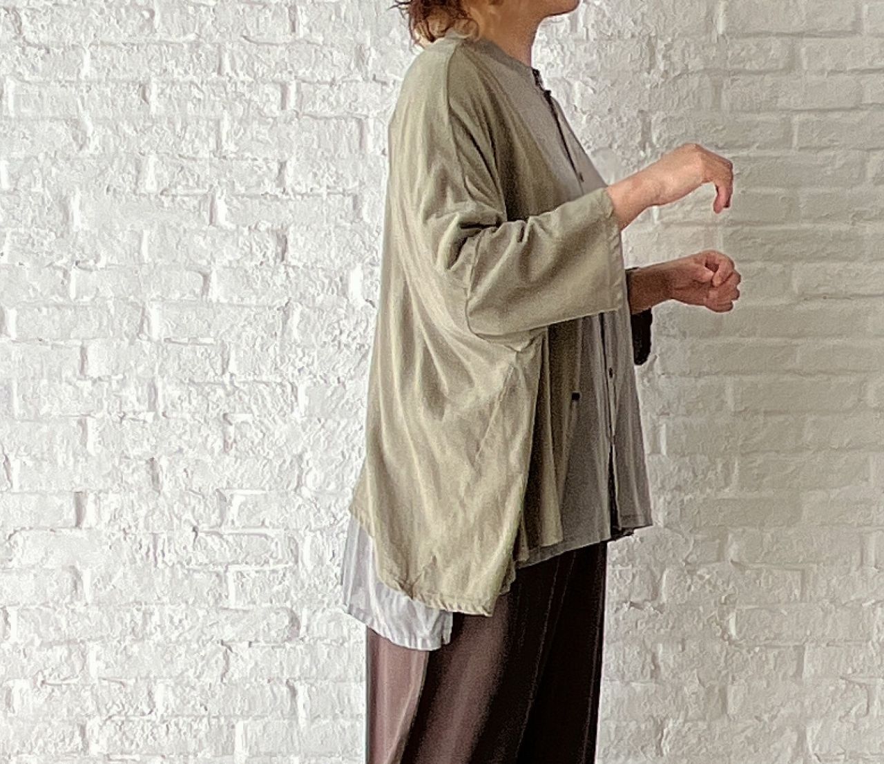 ⭐️pas de calais ⭐️キュプラコットンボイルプリントブラウス 着回しコーディネート》キュプラコットンボイル ブラウス | pas