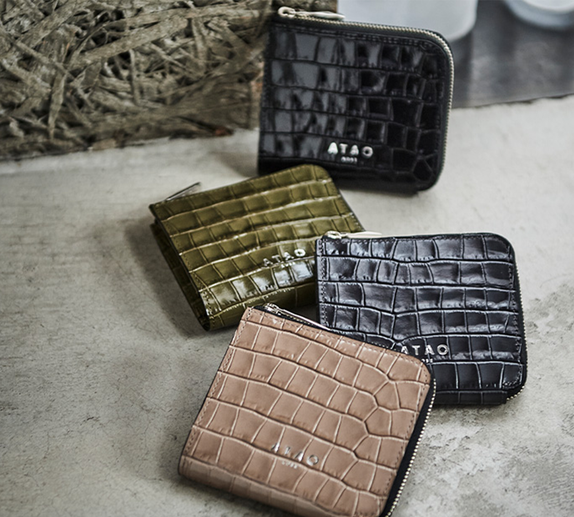 ATAO アタオ チェス ミニ財布 コンパクトウォレット ラウンドジップ ATAO18周年記念｜ZOOシリーズ｜チェス(CHESS)｜ミニ財布｜刺繍｜日本製