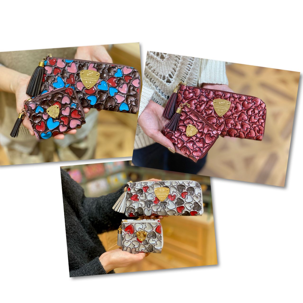 ATAO ハート型エンボス 長財布 ハートを掴む!?《Happy》なお財布♥ | ATAO(アタオ) | ATAO