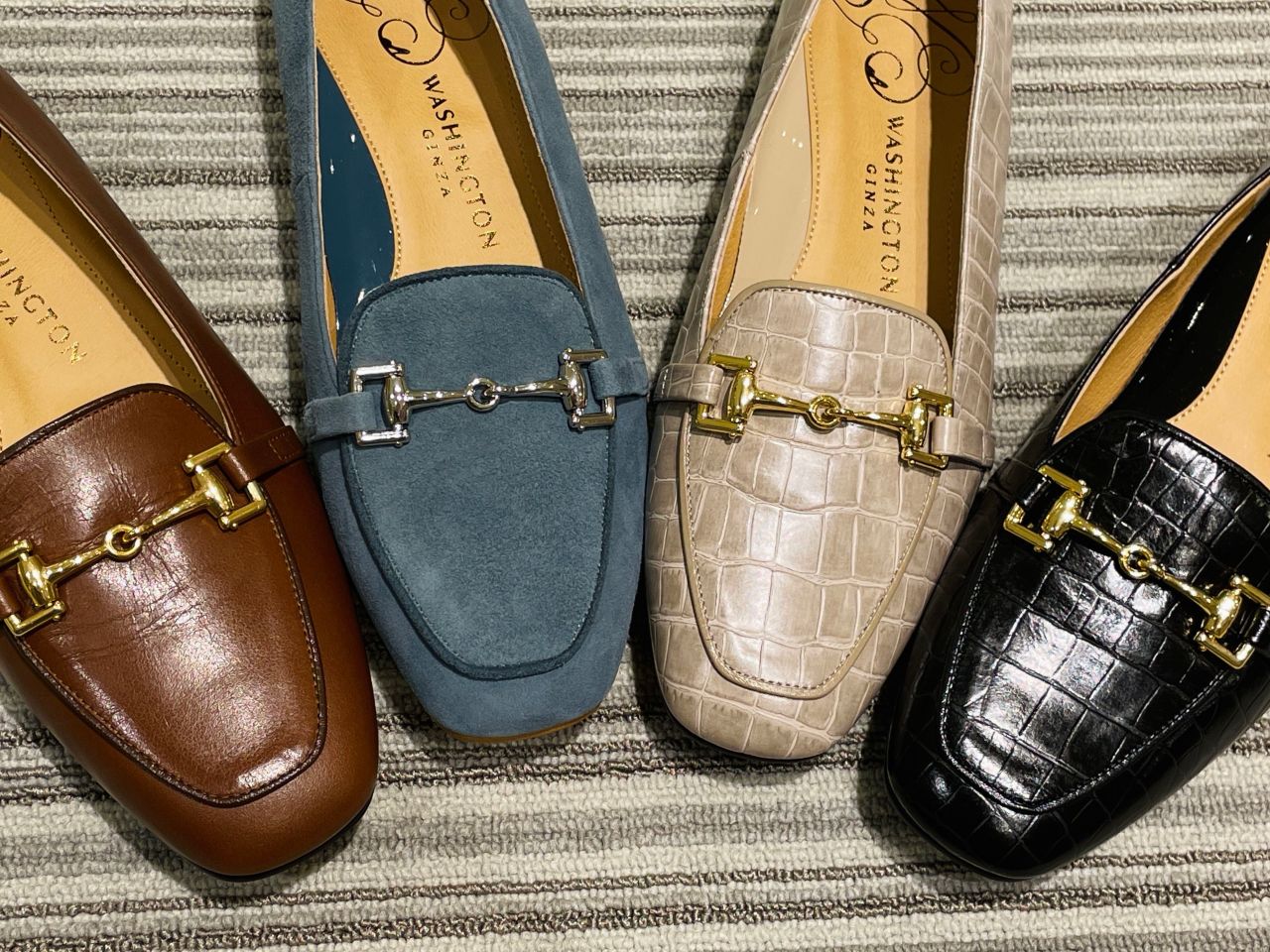 新品　ワシントンGINZA スエード ローファー 金具付き 新品ワシントンGINZA スエード ローファー 金具付き