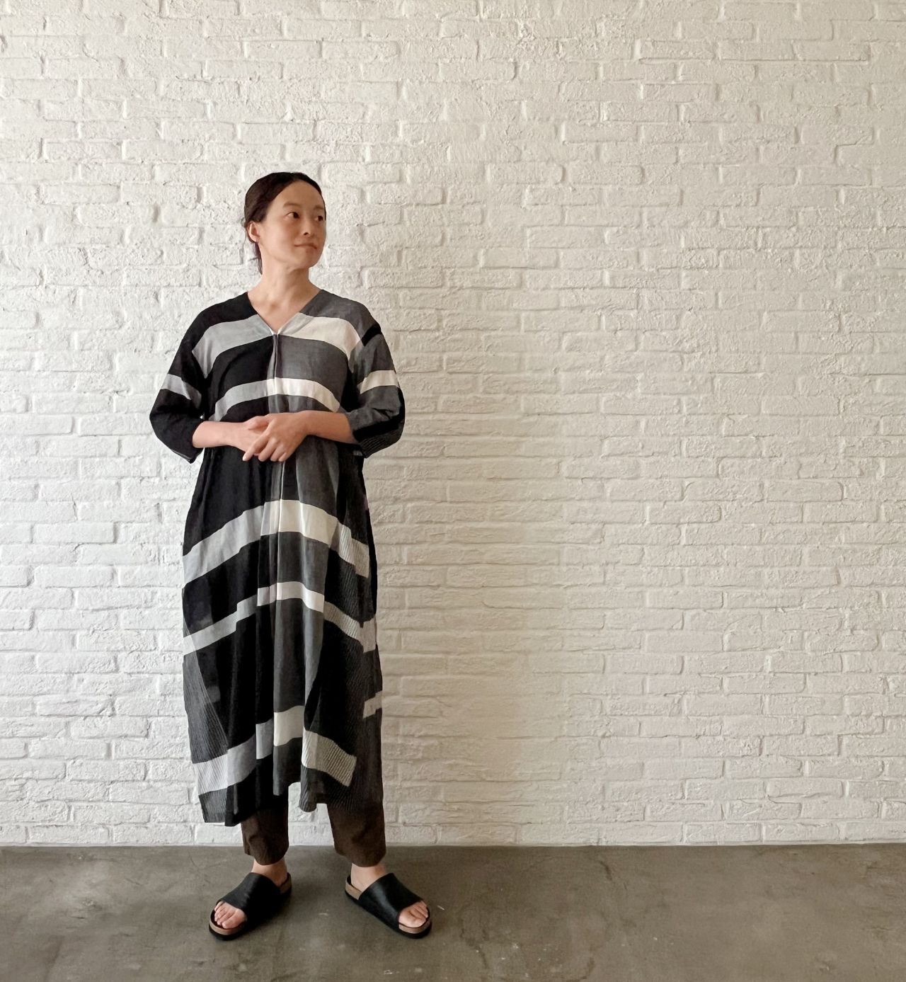 W POINT】【SALE】 コットンラミー先染めチェック ワンピース | pas de