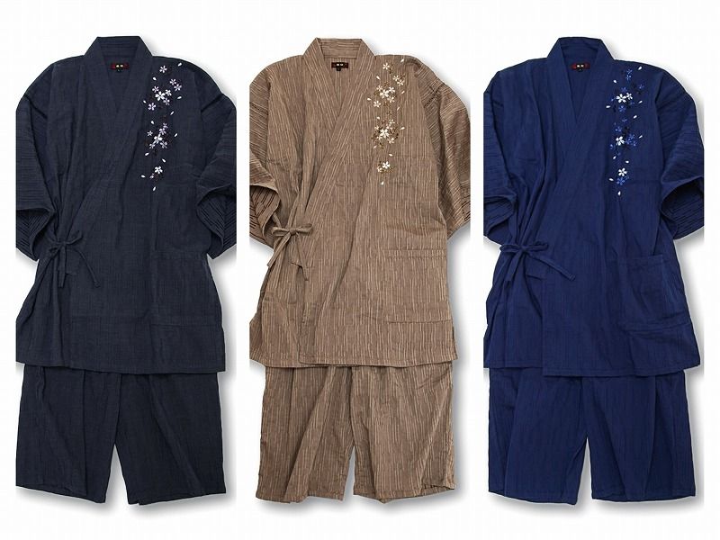 雅結 桜刺繍入り涼感ちぢみ織り甚平 Csmen シーズメン 公式ショップブログ