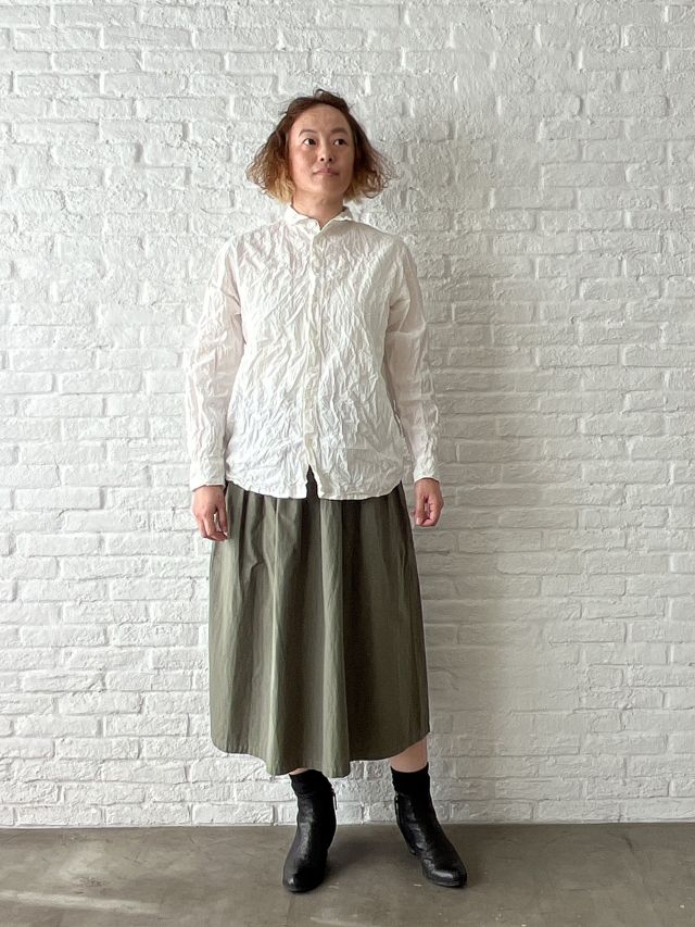 FINAL SALE】コットンリネンタイプライター スカート