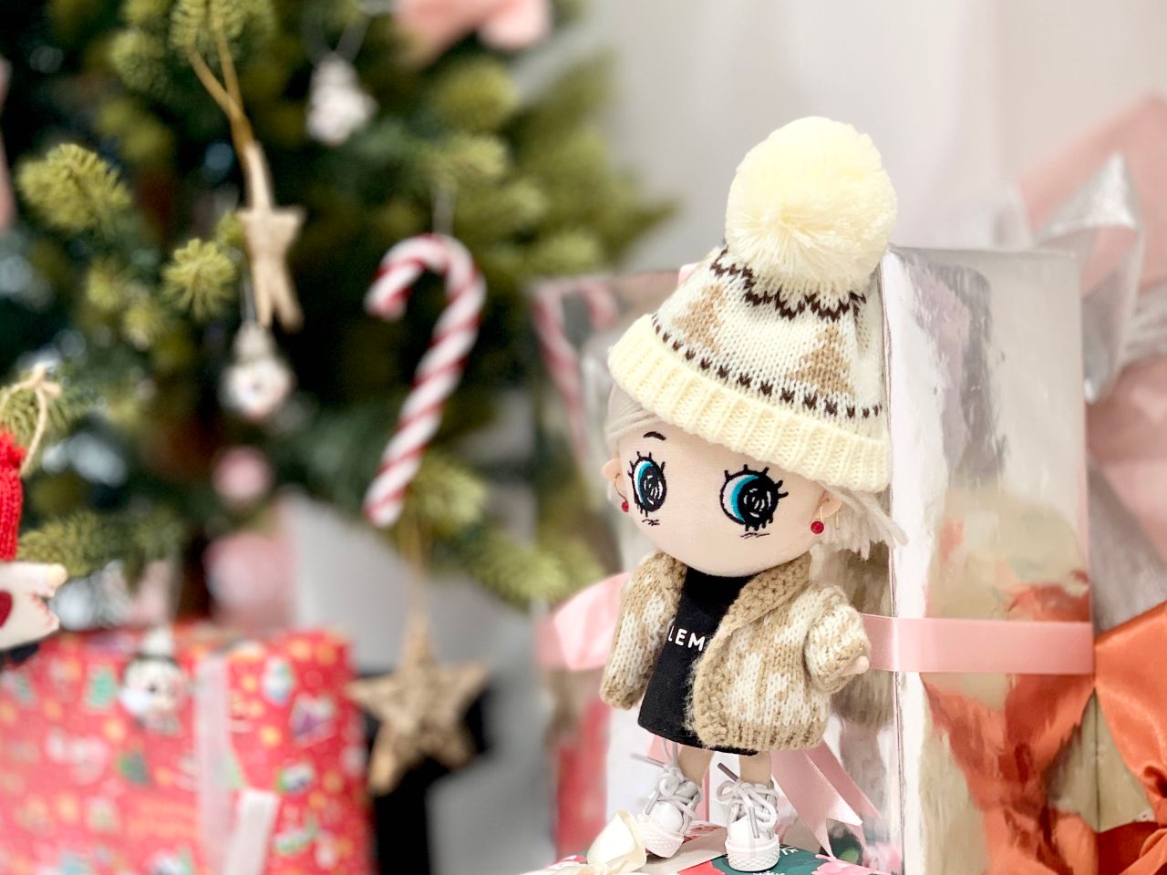 イルメール クリスマス 限定 カウチンニット×ドットワンピ ニット帽×ダッフル HAPPY DOLL Collection-December-【ILEMER】 | ILEMER(イル