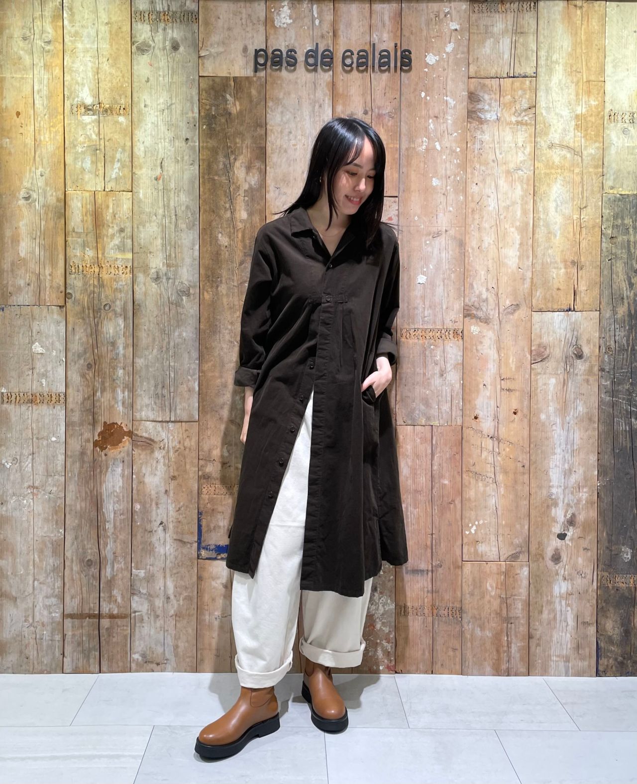 パドカレ　シャツワンピース 5c608c1d1c98b891a5ecd1f74c9894