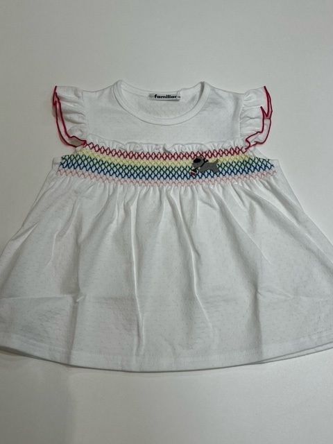 ファミリア 半袖 クマ トップス 襟付 歩き始めにぴったり！クマのアートのお洋服♡｜ファミリア大阪髙