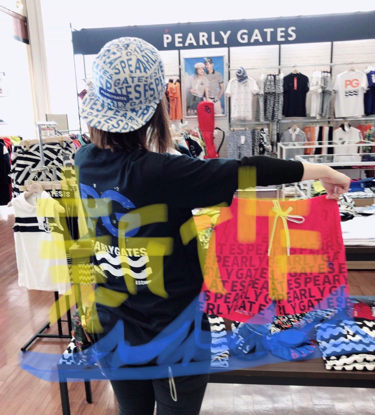 PEARLY GATES 波模様 ゴルフシャツ PEARLY GATES 波模様 ゴルフシャツ