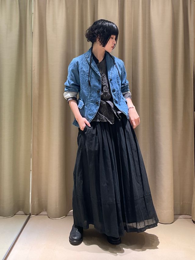 ラフィーヴィンテージカディ風 ギャザースカート | (パドカレ