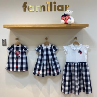 ☆美品☆ファミリア　ギンガムチェック　いちごワンピース　80 ファミリア ワンピース いちご 80 ギンガムチェック - メルカリ