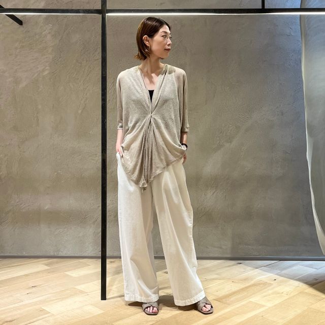 パドカレ Pas de Calais リネンストライプカーディガン ロング Sale recommended items | pas de calais Online | pas de