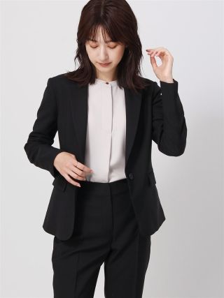 スーツカンパニー　パンツスーツ　ノーカラージャケット　キャリア　40 Amazon | [RIRIYĀNOリリヤーノ] パンツスーツ レディース