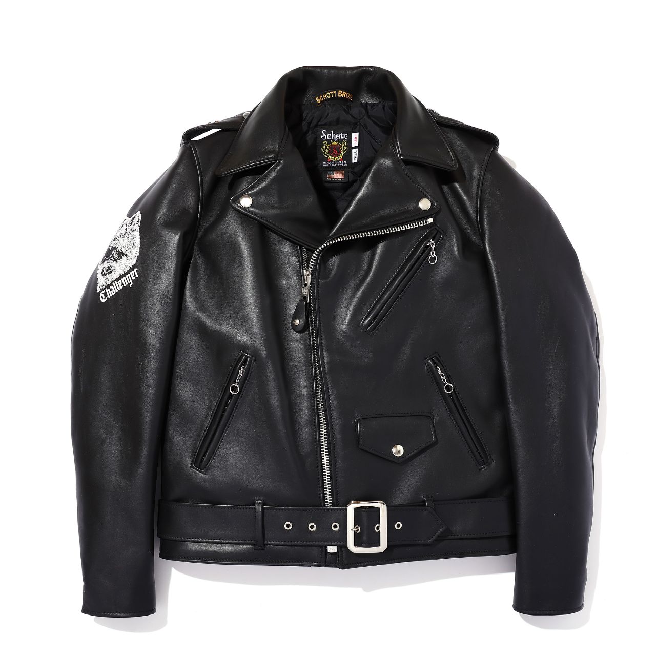 ダ*リ様 Schott x CHALLENGER L/S Tee BLK L ダ*リ様 Schott x CHALLENGER L/S Tee BLK L CHALLENGER