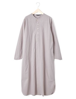 リネン先染めストライプコート&コットンリネン交織高密度