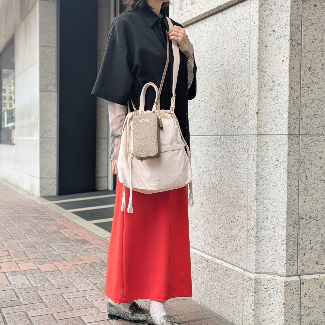 美品 ATAO リュック ミッドタウン 3way 三角プレート バーガンディ 美品 ATAO リュック ミッドタウン 3way 三角プレート
