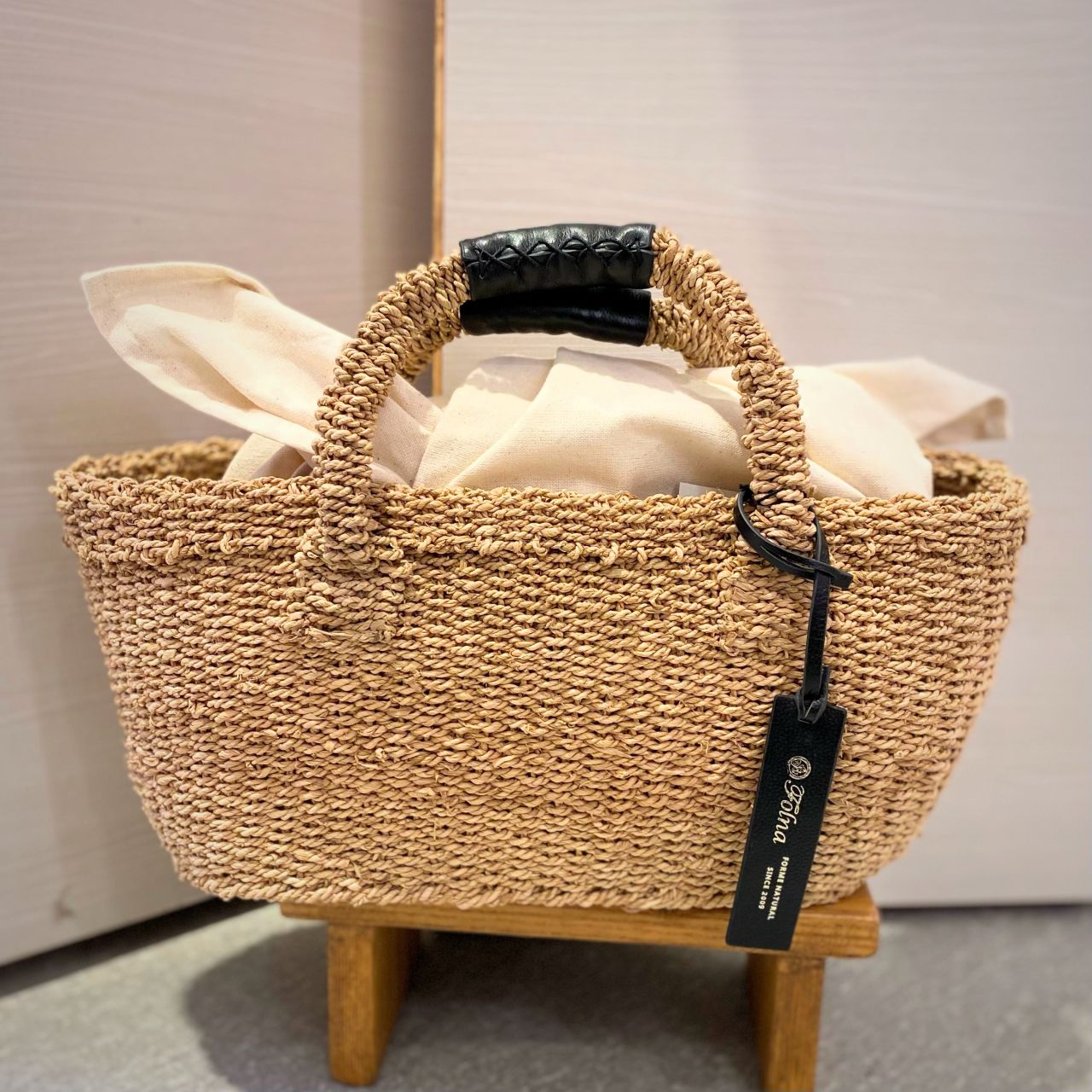 新品タグ付き◎送料込み◎匿名配送◎ FOLNA かごバッグ FOLNA ナチュラル横長かごバッグ | WASH 二子玉川ライズ店