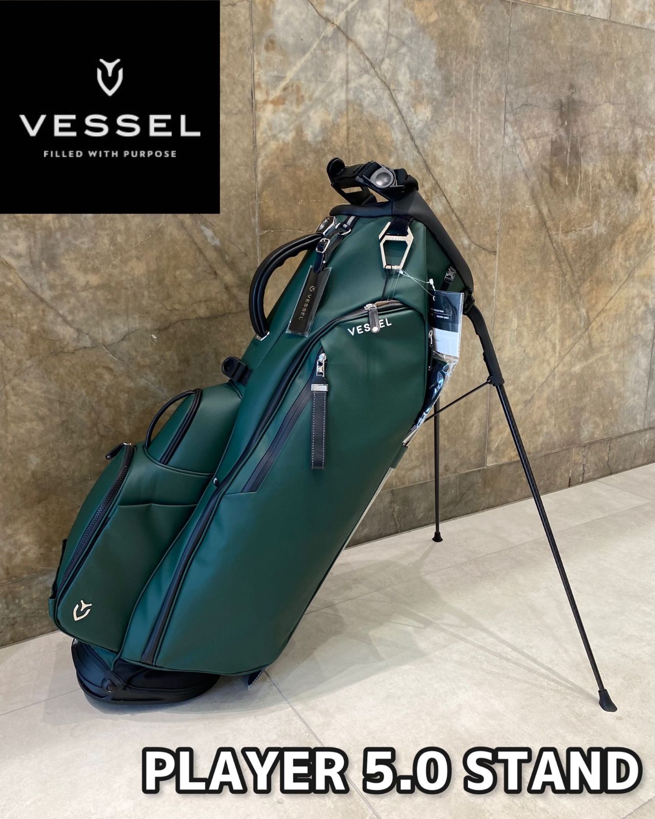 Vessel カーキキャディバッグ VESSEL】スタンドキャディバッグ入荷しております⭐️ | ゴルフ5