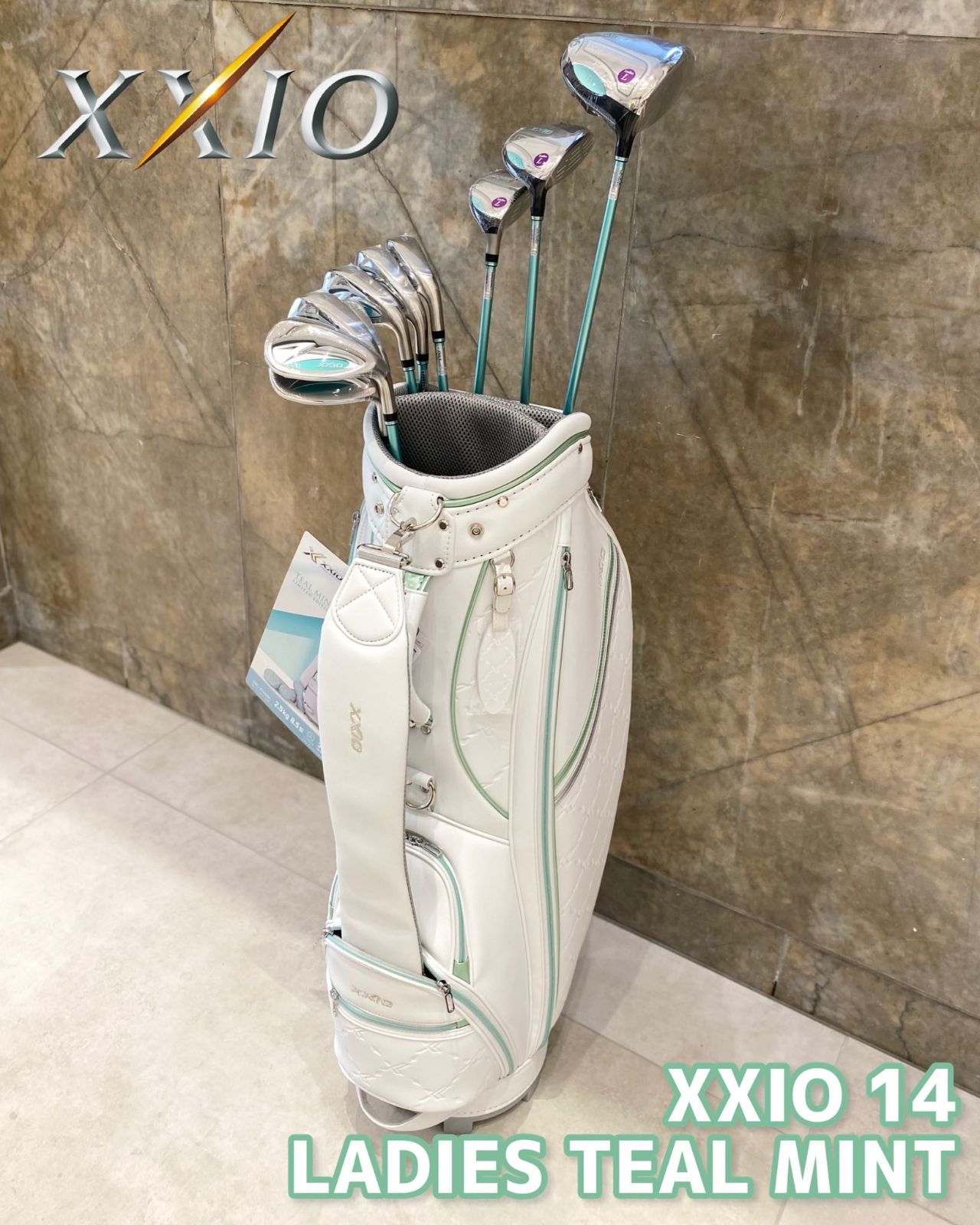 ゼクシオレディース限定品　キャディバッグ　TEAL MINT Edition XXIO】ゼクシオから新色『TEAL MINT』カラーが数量限定で登場
