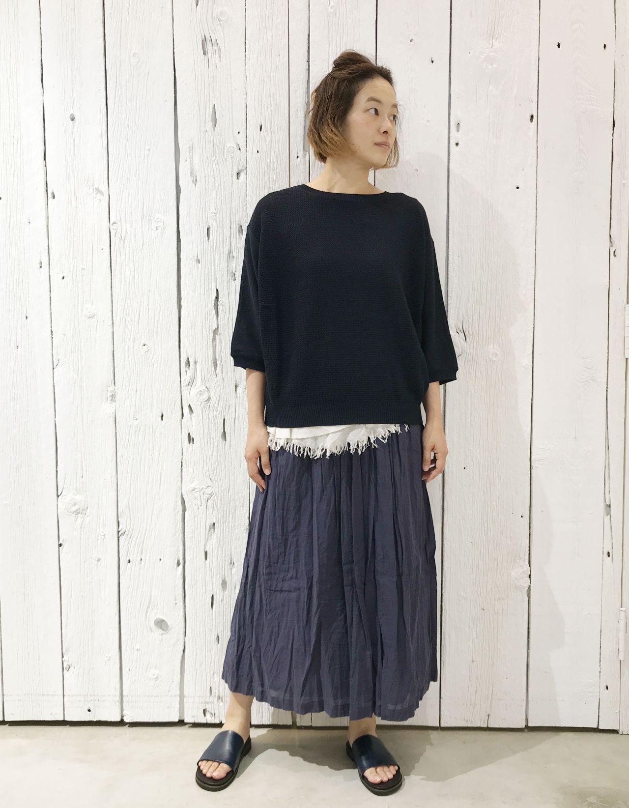 【パドカレ】コットンリネンローンスカート 強撚綿リネンローン スカート | pas de calais（パドカレ）の