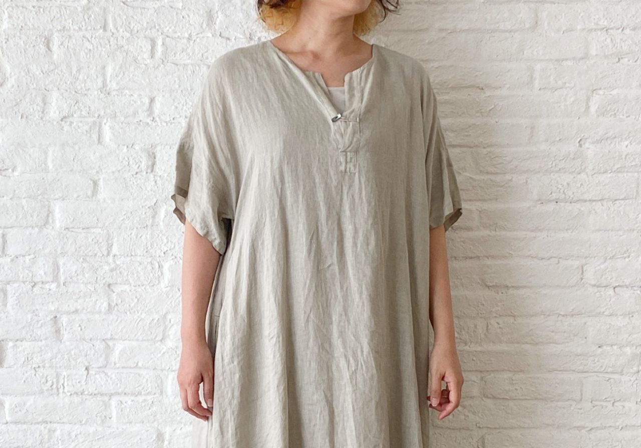 着回しコーディネート》60リネン ワンピース | pas de calais