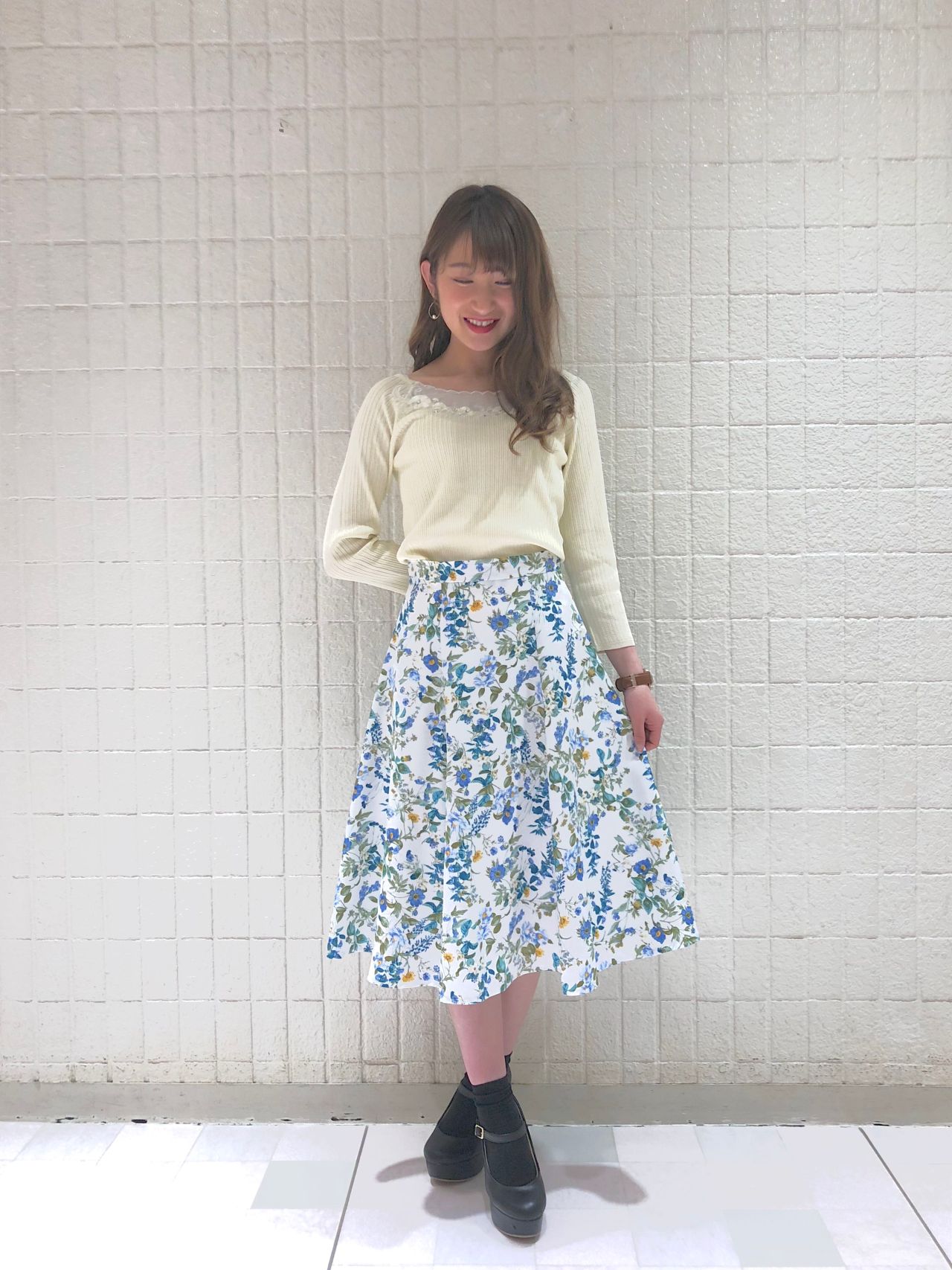 花刺繍ニット 花柄スカート ルミネエスト新宿店 Astoria アストリア 公式ショップブログ