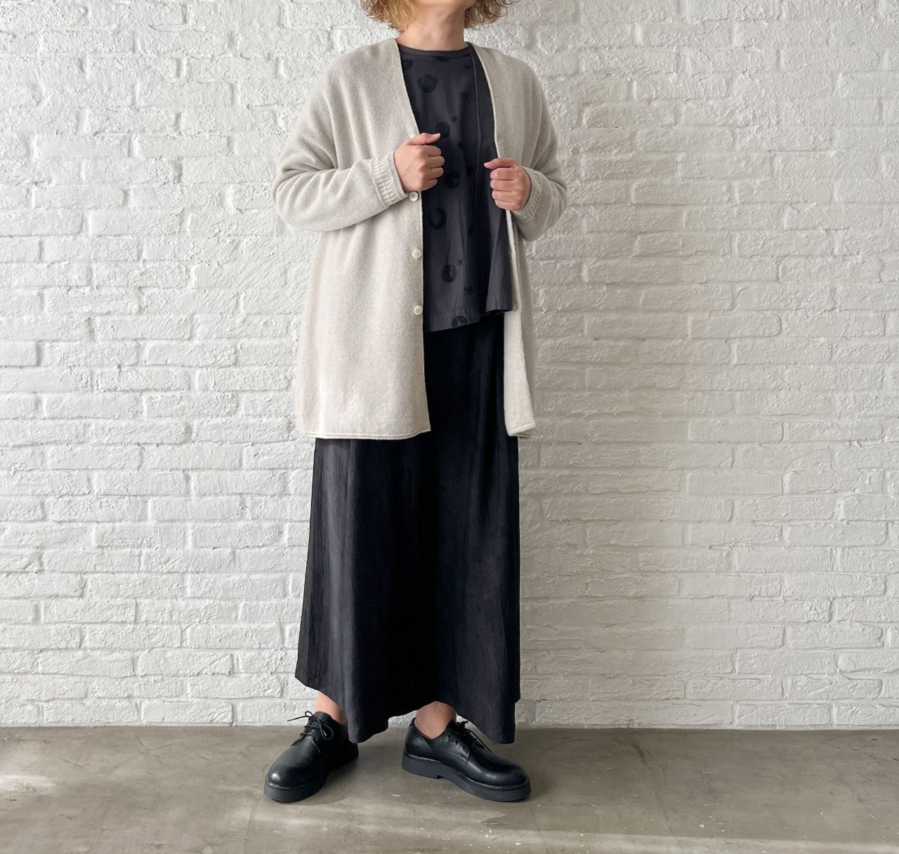 ファインウール ロングVカーディガン | pas de calais Online | pas