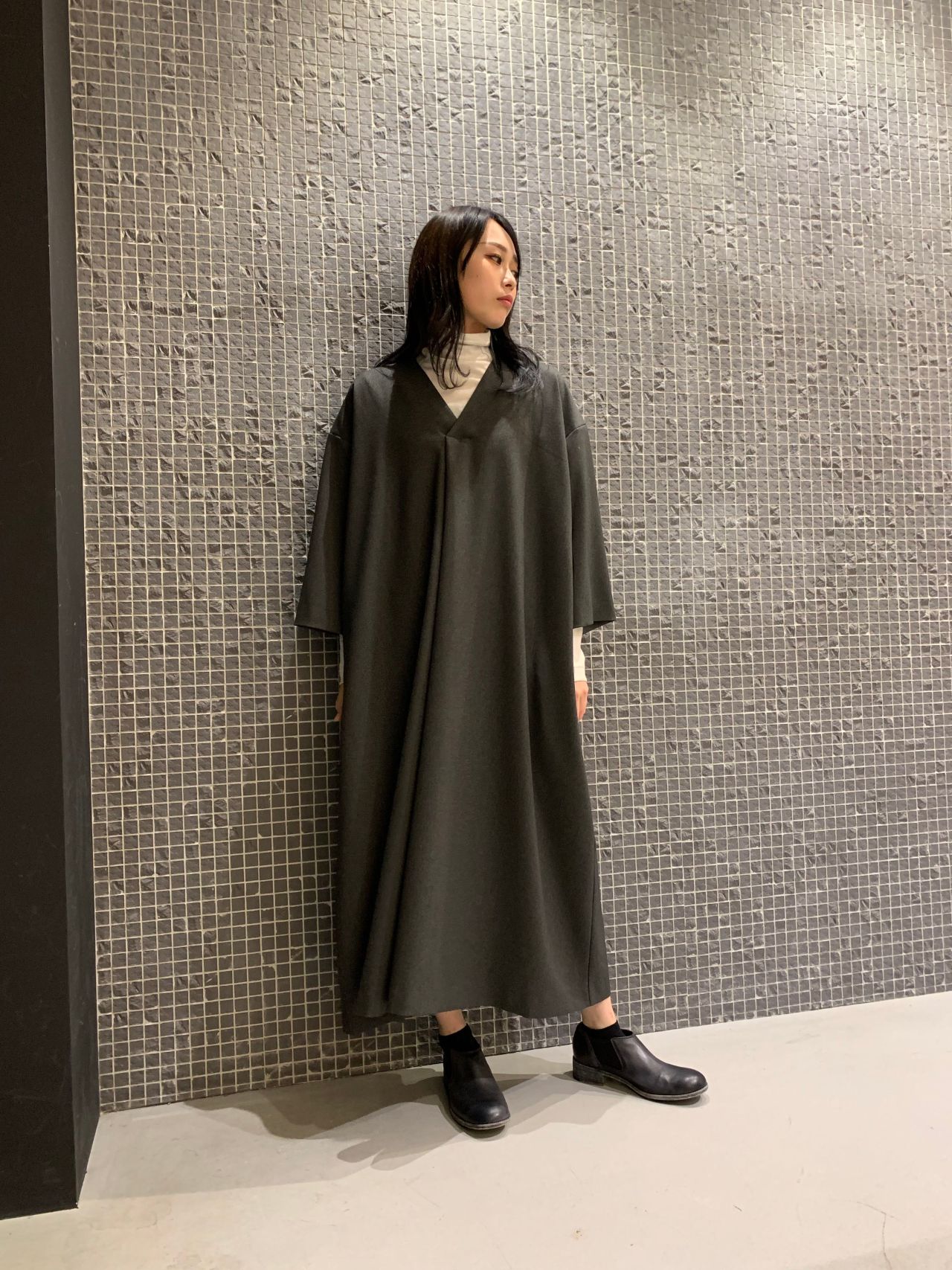 pas de calaisのインドブロックプリントワンピースとnest robeの