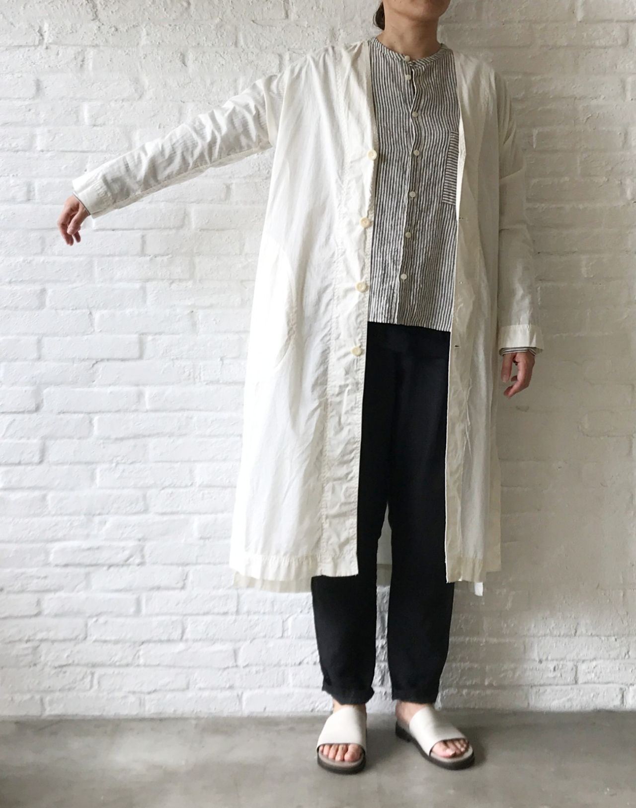 パドカレ pas de calais テンセルリネン ワイドパンツ 美品