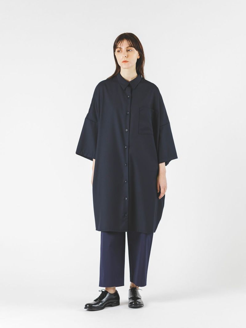 mizuiro ind ワイドハーフスリーブシャツワンピース| MARcourt ONLINE mizuiro ind ワイドハーフスリーブシャツワンピース| MARcourt ONLINE