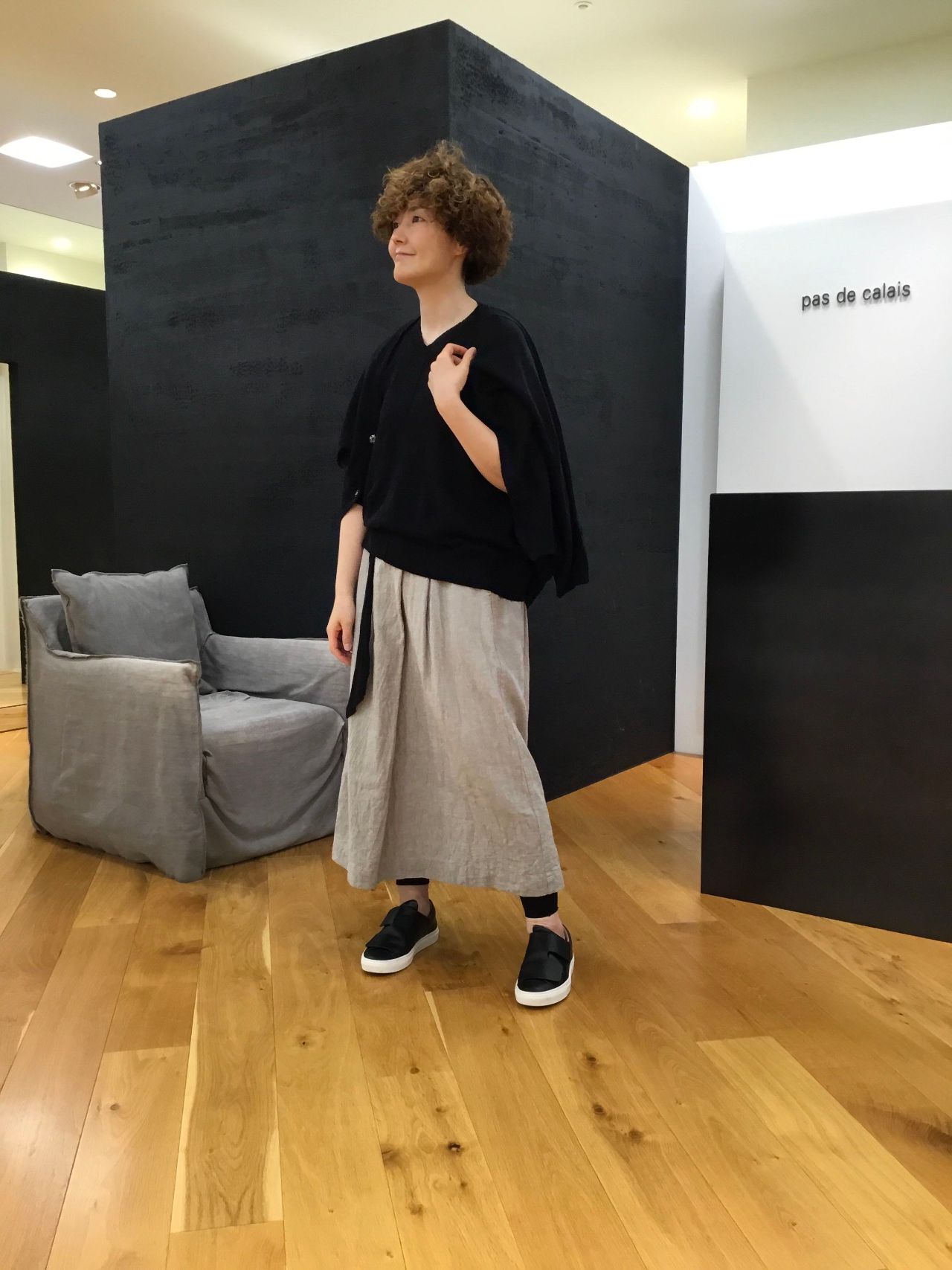 麻シャンブレートリプルウォッシュ スカート | グランデュオ立川店 