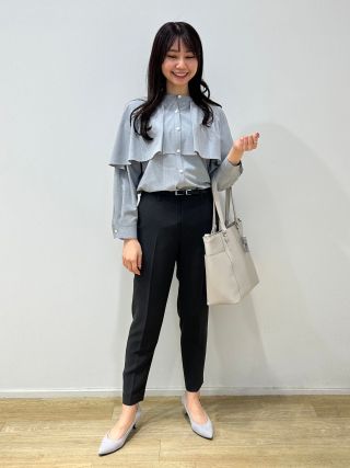 白 ケープスタイル ジャケット riu レディス】ジャケットレスでキレイ！ケープ風ブラウス｜SUIT