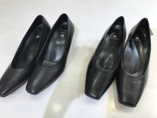レディース】ワコール社サクセスウォークの黒無地シューズで楽に