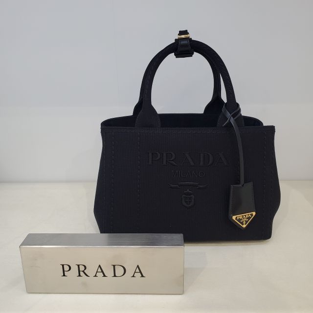 プラダ PRADA CANAPA RICAMO エンボスロゴトートバッグ 1BG464