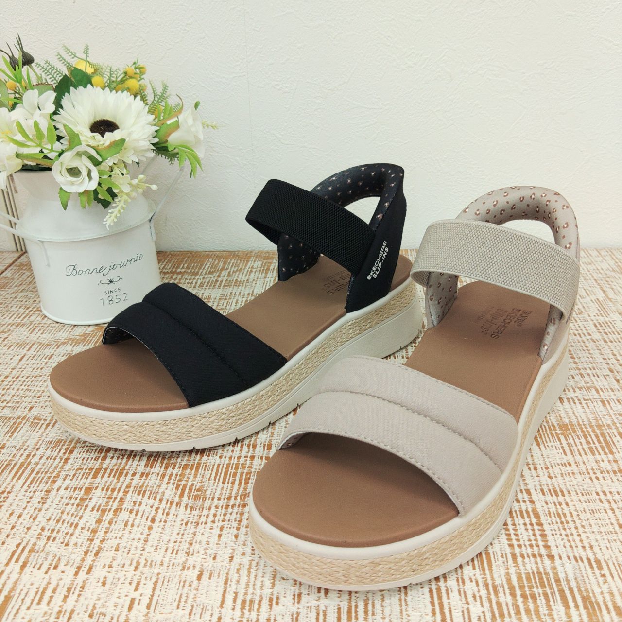 【新品】スケッチャーズ BOBS SUN RAY ブラック 23cm Women's Skechers, Slip-ins: BOBS Sun Ray Sandal ‐ Peltz Shoes