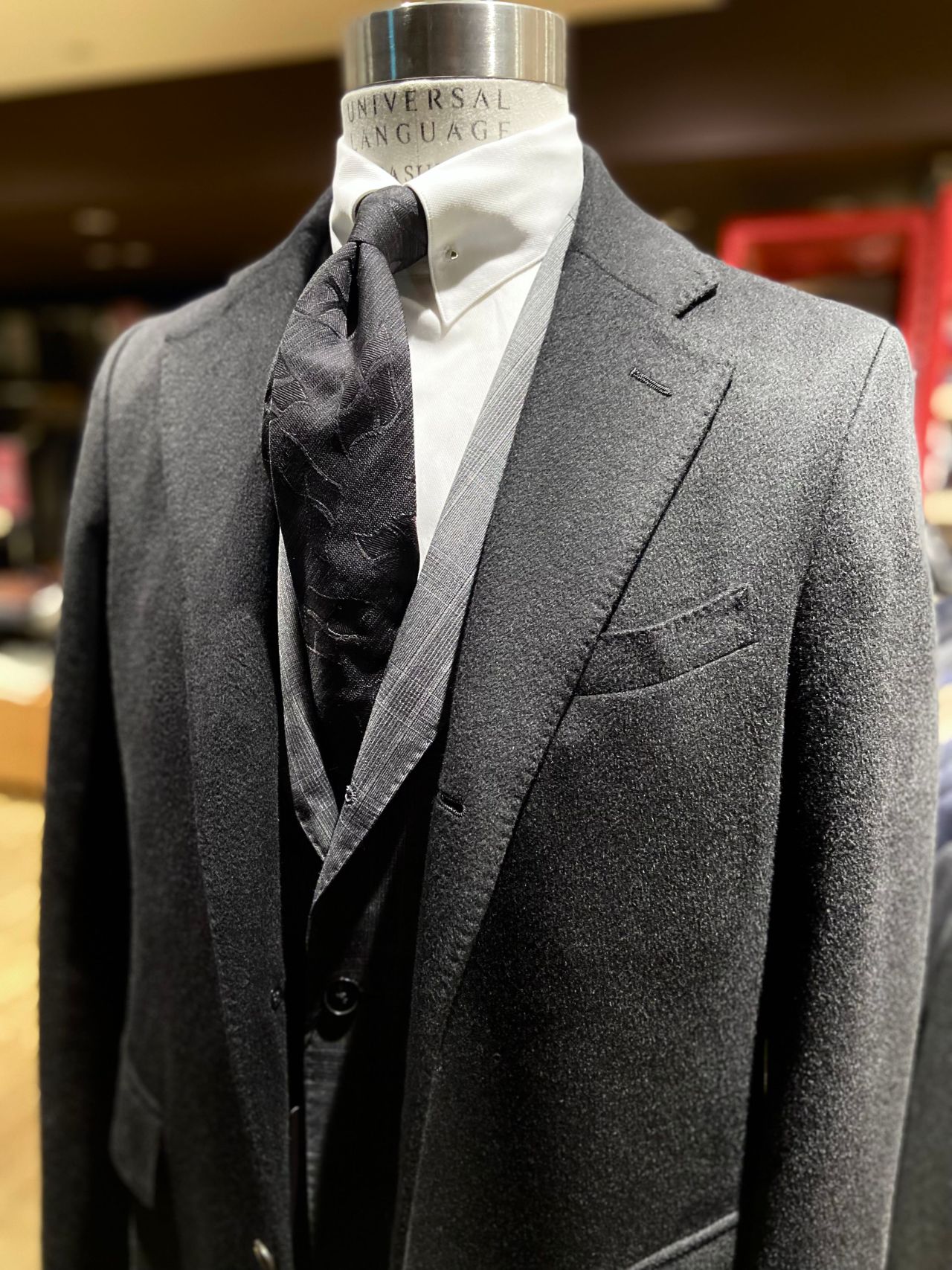 SALE あべのハルカス限定】潔しモノトーン カシミヤチェスター
