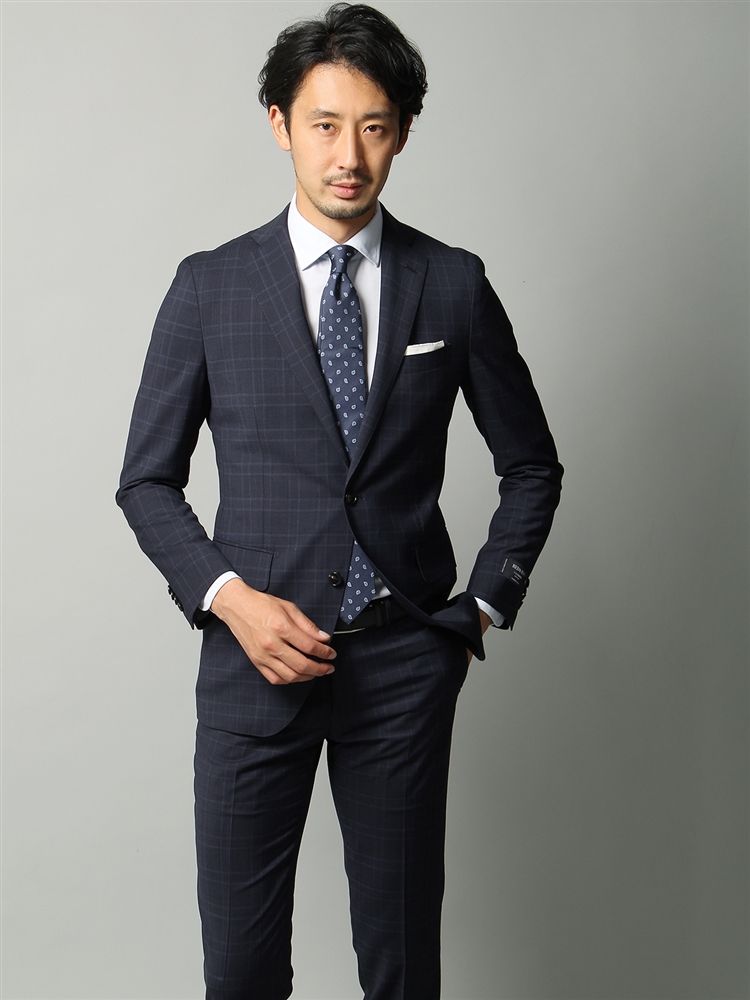 美品✨ THE SUIT COMPANY ネイビーパンツ2本　スーツ　洗える 美品✨ THE SUIT COMPANY ネイビーパンツ2本 スーツ 洗える