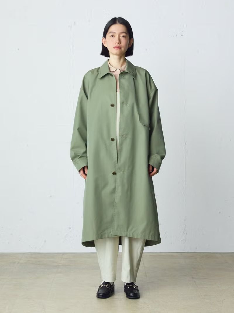 Midiumini グレー ロングコート MidiUmi ステンカラーコート｜ MARcourt ONLINE STORE - マーコート