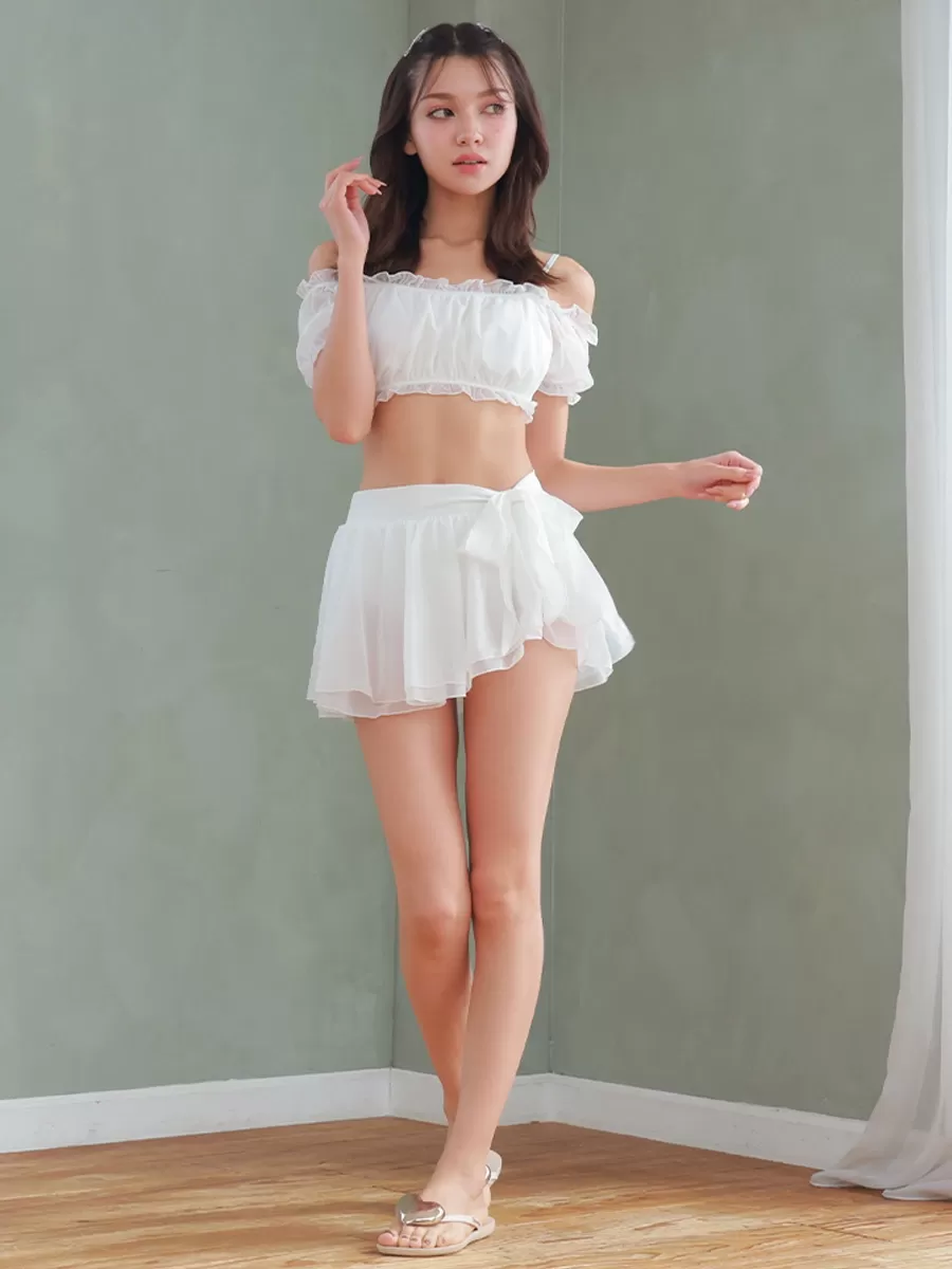 peak&pineオフショルビキニ PEAK&PINE新作♡デニム風オフショルダービキニ＆デニムショート