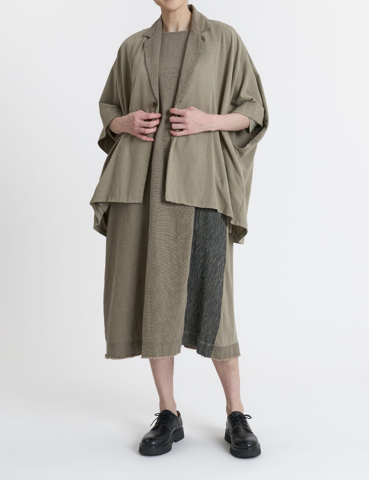【pas de calais】コットンWフェイス ワイドプルオーバー✴︎カーキ コットンWフェイスプルオーバー | (パドカレ)公式オンラインストア