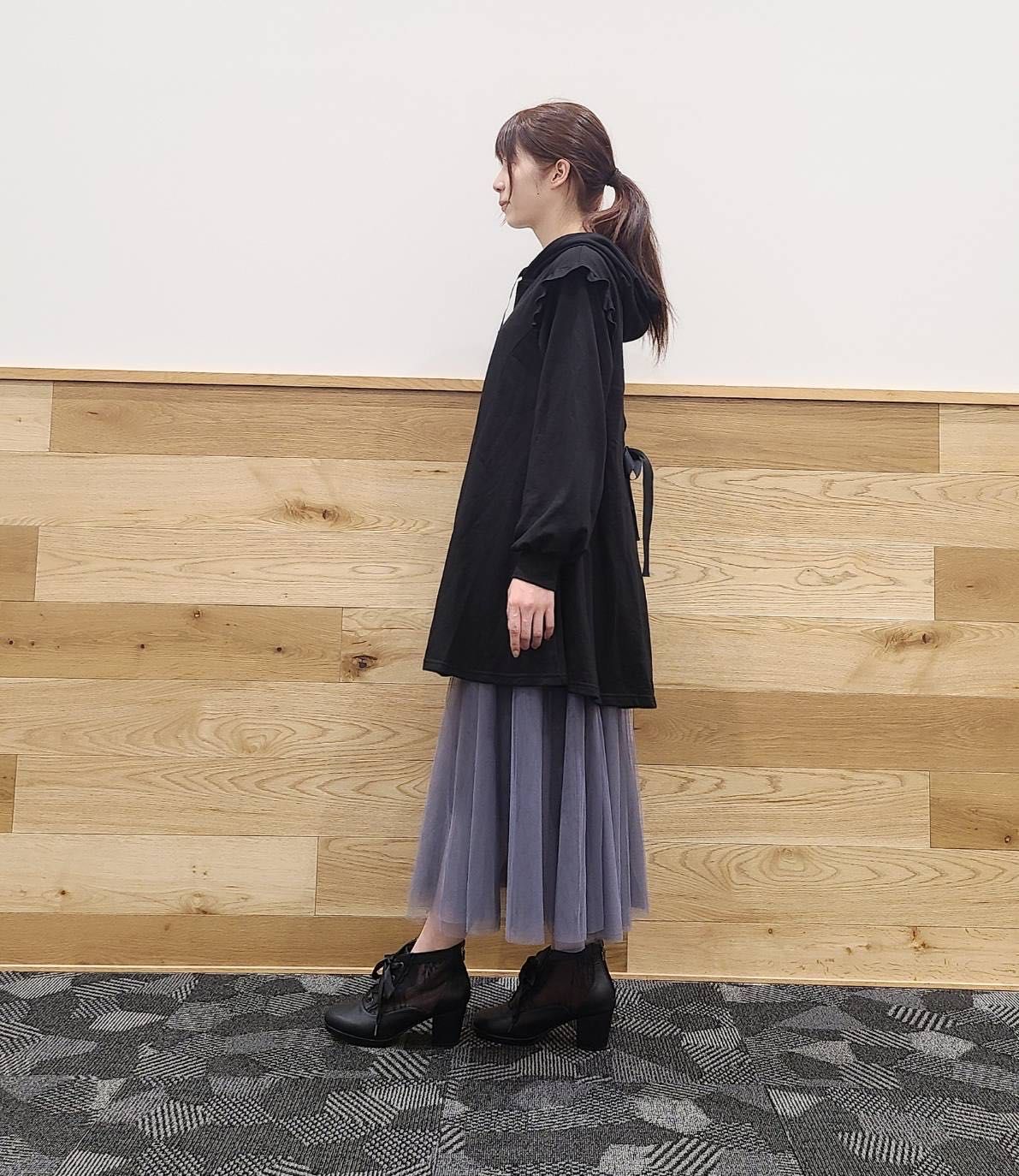 ロングパーカーのワンピース風コーデ Axes Femme公式 ショップブログ