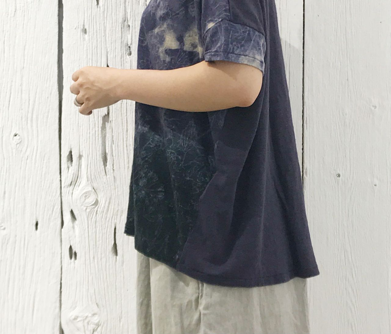 pas de calais パドカレ リネンプリントワイドプルオーバー pas de calais パドカレ リネンプリントワイドプルオーバー