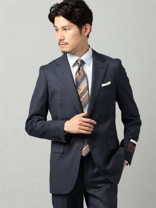 タケオキクチ　カノニコ　モヘヤ混　スーツセットアップ　２B　暗めブルー　貝ボタン mohairsuit2301dugdalecb2.jpg