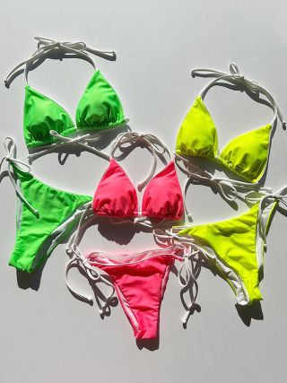 値下げ中✴︎PELADA イエロー・グリーン 三角ビキニ 鮮やかネオンカラーの三角ビキニ☆町田東 | 町田東急ツインズ