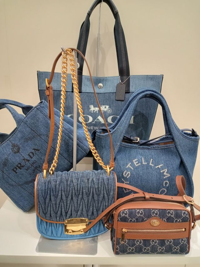 WEB限定価格】プラダ PRADA ハンド・トートバッグ CANAPA デニム ロゴ