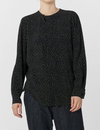 pas de calais - 【pasdecalais】24AW 13-40-6607 レーヨンデシンプリント 開襟ブラウス長袖ブラウス pas de calais｜レーヨンデシンプリント 開襟ブラウス(13-40