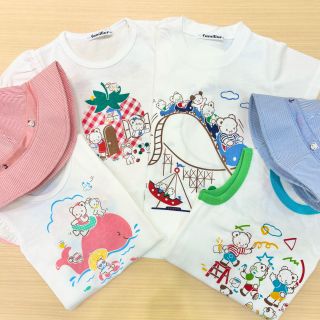 ファミリア　Tシャツ 90 120 おはなしTシャツ　70周年記念Tシャツ タグ付き未使用 familiar ファミリア 70周年記念 おはなしT